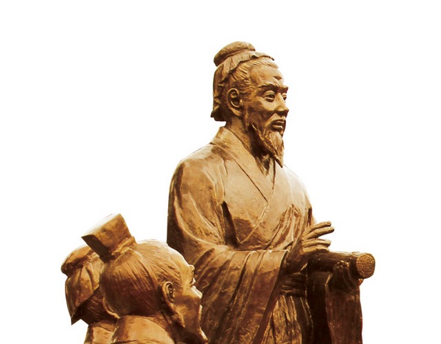 中国风国学经典人物雕塑免费下载