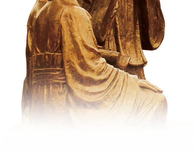 中国风国学经典人物雕塑免费下载