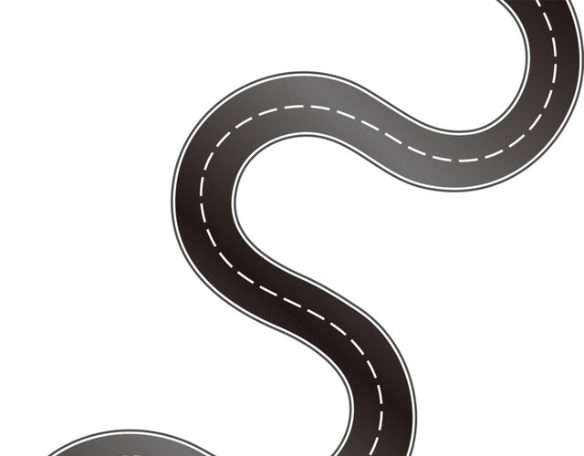 弯曲道路矢量素材