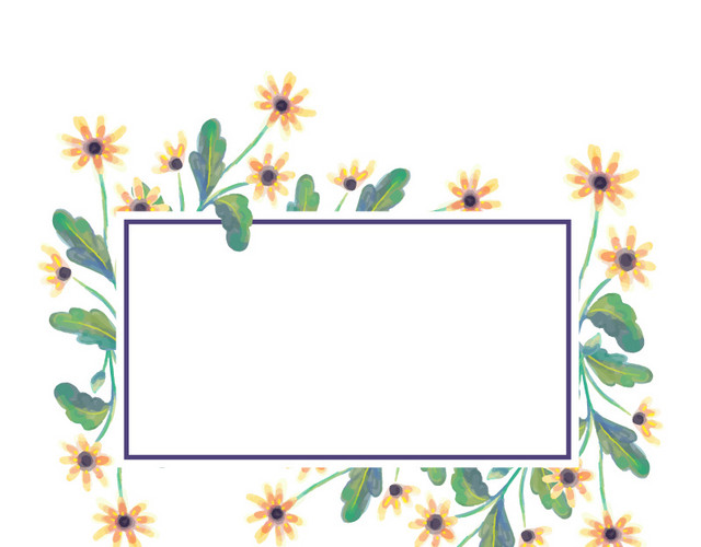 矢量菊花花框