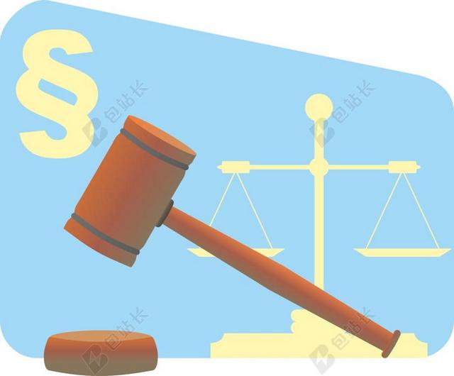 蓝色设计卡通卡通法律图案背景图片