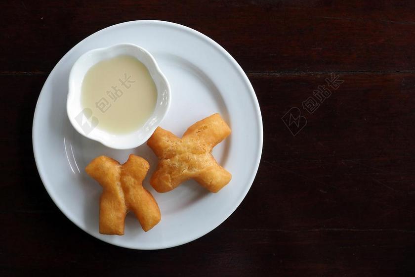 PATONGKO 早餐 对 白盘 糖果 甜炼乳