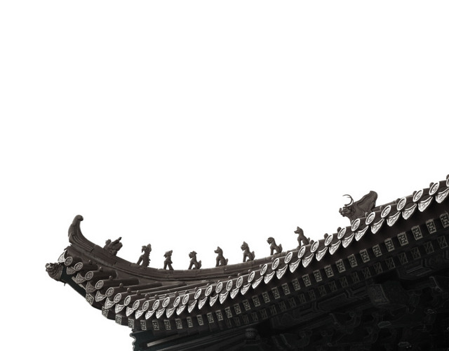 水墨房子背景图