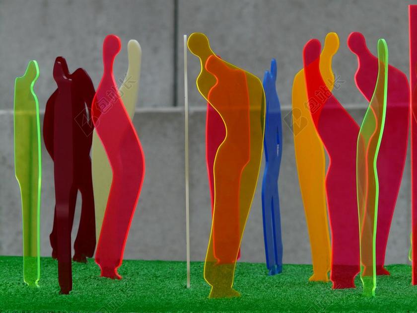 艺术时尚人群雕像背景图片