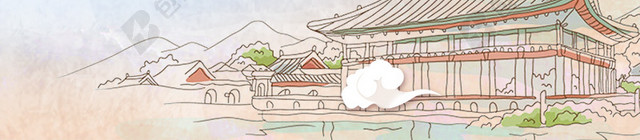 浪漫花瓣手绘背景