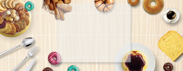 纯色西式面包美食类BANNER