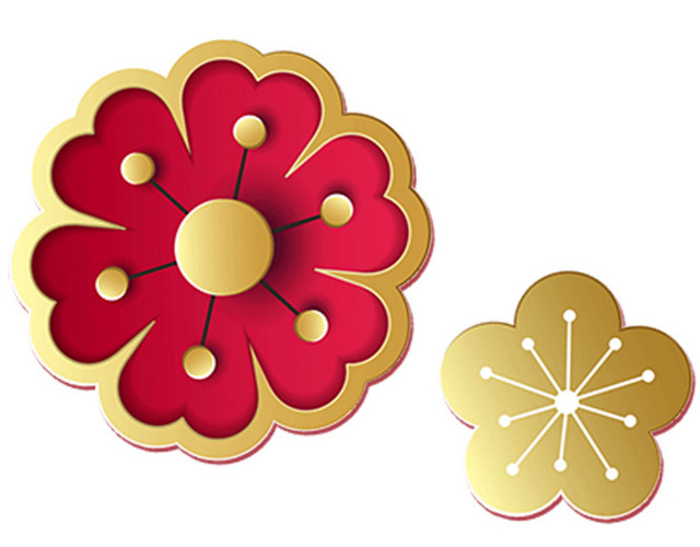 春节喜庆装饰花朵