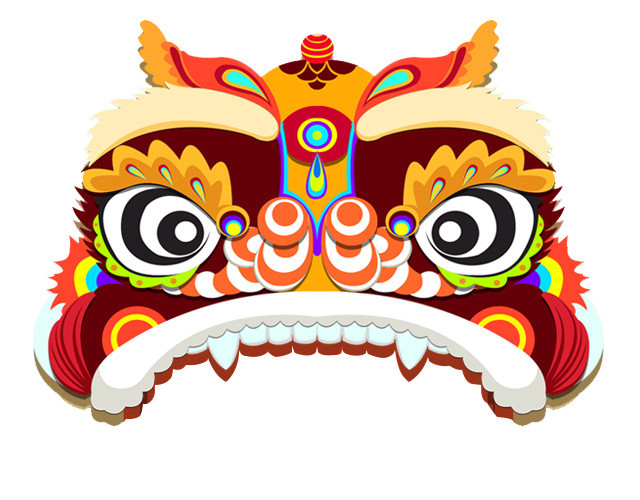 元宵新年春节狮头