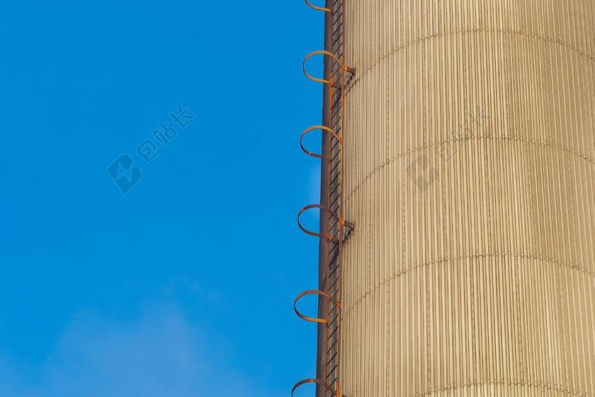 架构 烟囱 建设 高 头 楼梯 工厂 行业 没有惧高症