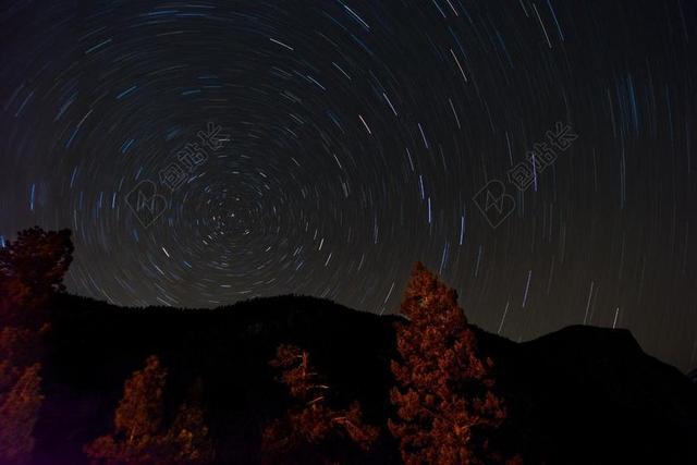 奇幻星空浪漫景观背景图片