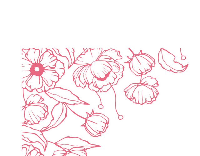 粉色边框花朵花纹