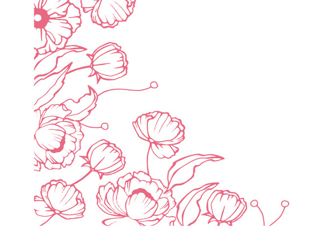 粉色边框花朵花纹