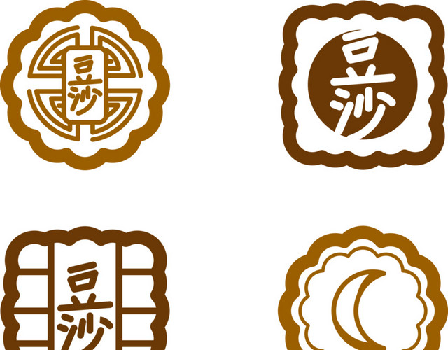 传统边框月饼花纹