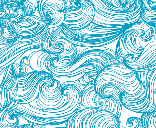 矢量波浪线稿底纹素材