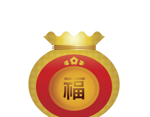 手绘创意钱袋装饰图