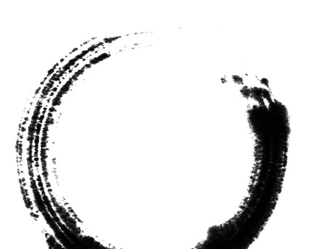 水墨泼墨毛笔圈