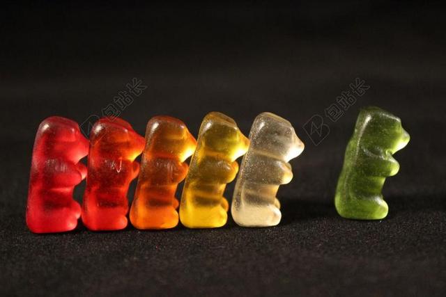 食物彩色的小熊软糖背景图片