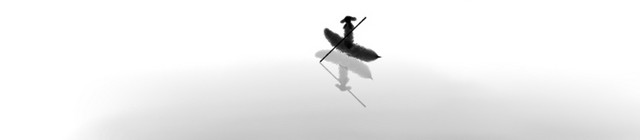清明节水墨风山水画