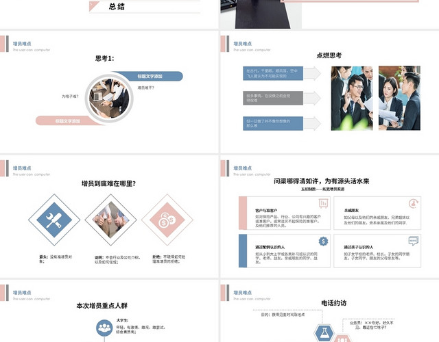 蓝色商务简约无敌增员流程PPT保险课件培训PPT无敌增员流程及话术