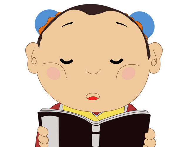 古代正在读书的人孩童上学开学