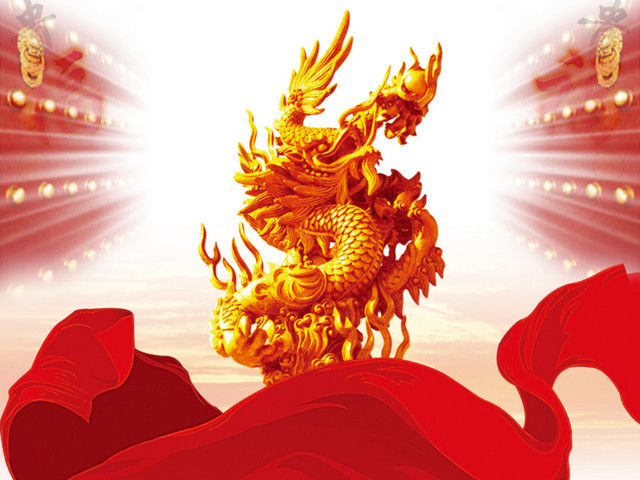 红色大门真龙镇守图