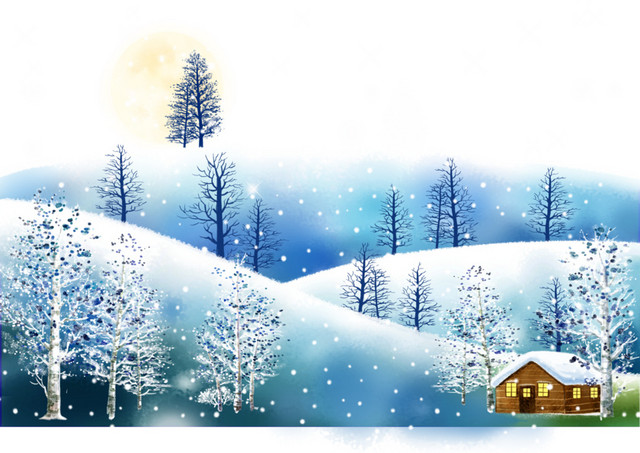 冬季冬天雪景
