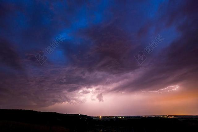 雷暴 夜 景观 天空 闪光 闪电闪光 天气 性质 风暴 黑