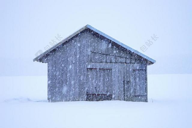 棚屋 暴风雪 雪花 鳞片 雪 小木屋 规模 寒冬 冷