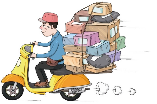 电瓶车快递小哥