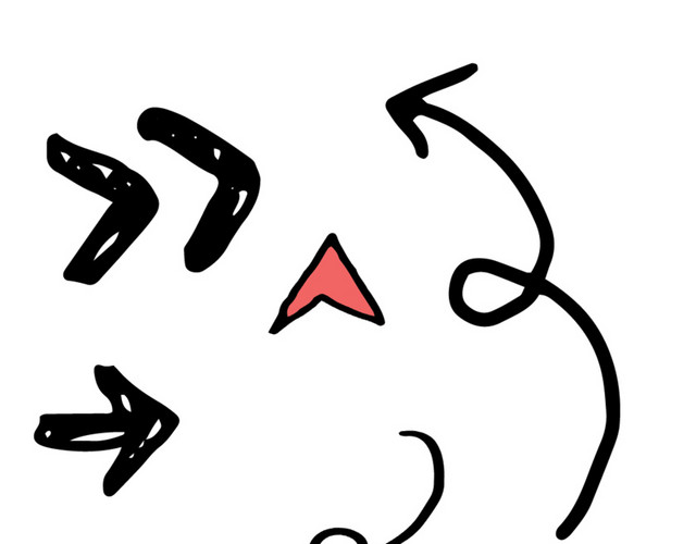 矢量手绘箭头素材