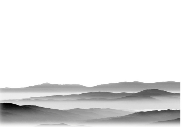 水墨山
