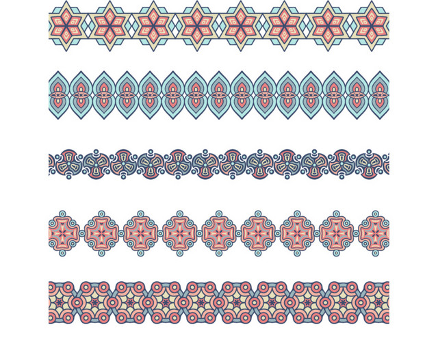 矢量传统古典花边边框