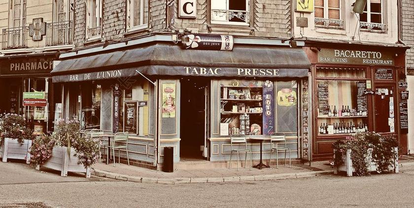 建筑旧时代的餐馆背景图片