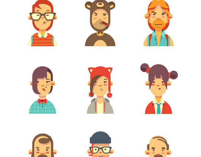 小人卡通人物图标