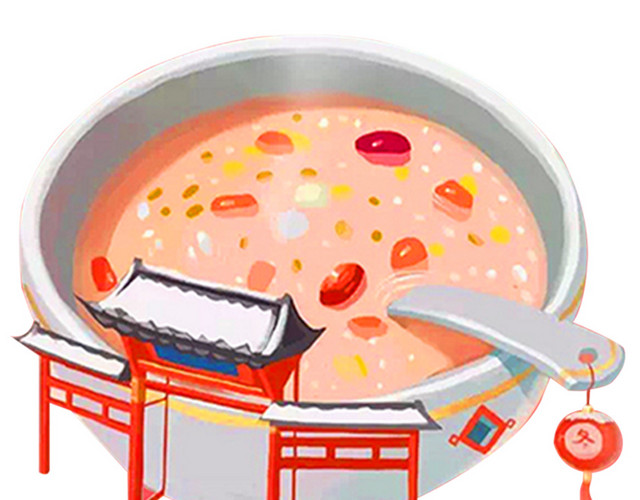 手绘腊八节腊八粥素材