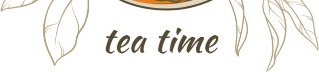矢量茶叶和玻璃茶壶