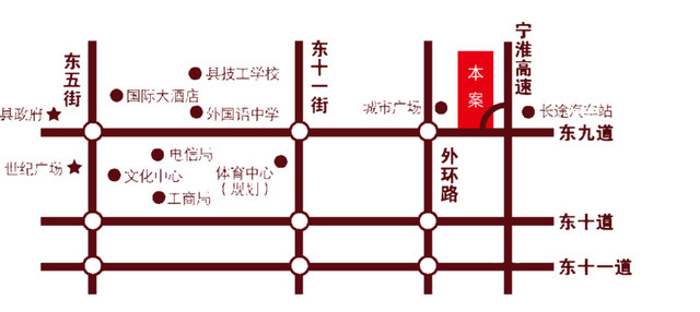 房地产商业交通区位图