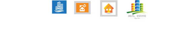 个性房地产公司LOGO设计矢量图