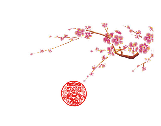 梅花门贴