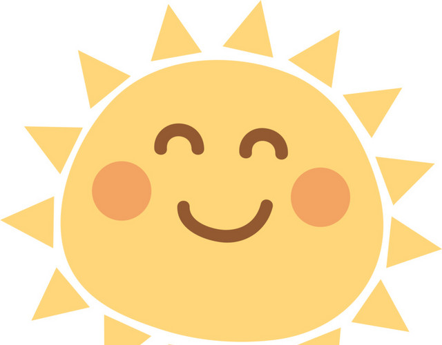 卡通太阳笑脸