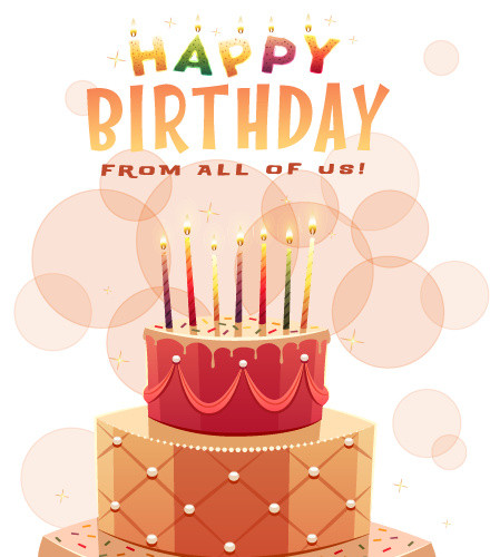 精美生日蛋糕设计矢量素材