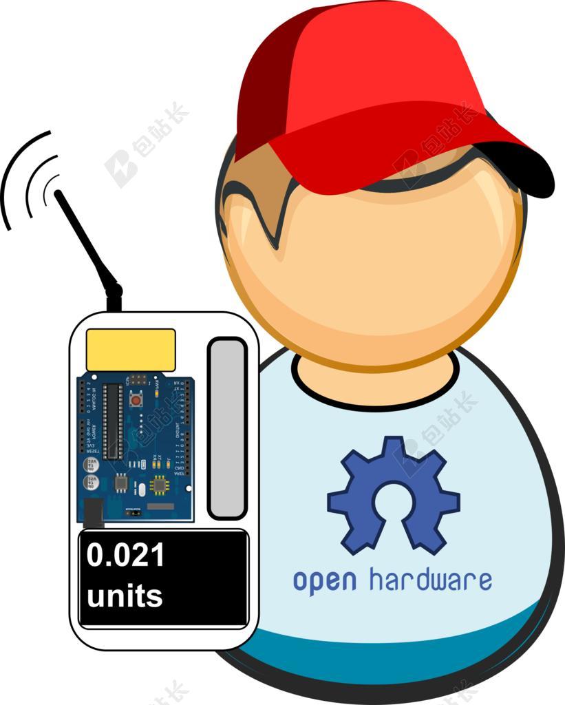 漫画人物探测器职业图标背景图片