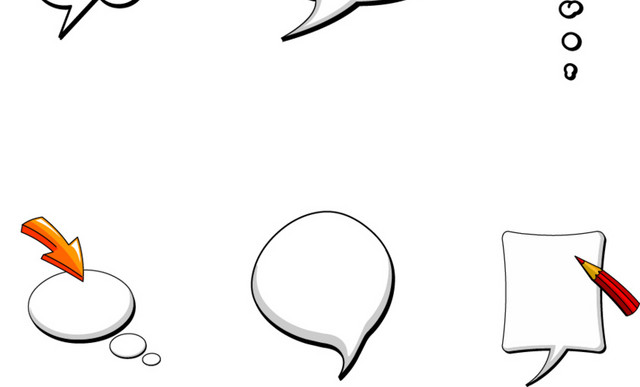卡通漫画对话框矢量素材