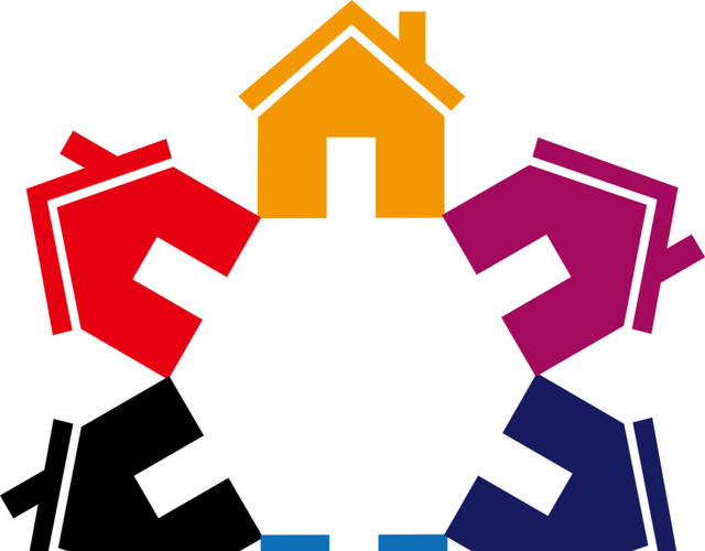 彩色简约家具家居LOGO矢量图