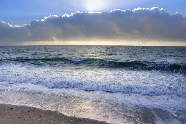 海景 海滩 波 洪水 云 太阳 海 海洋 沙 海岸 水