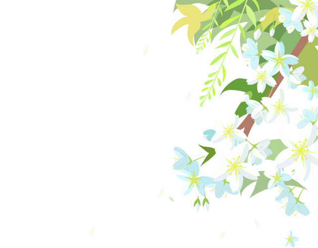 卡通花插画清新文艺花