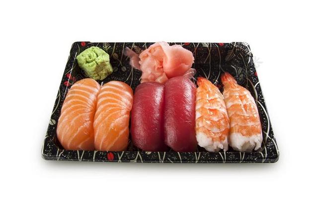 寿司 设置 饭 MAKI 鱼 原 三文鱼 水稻 芥末