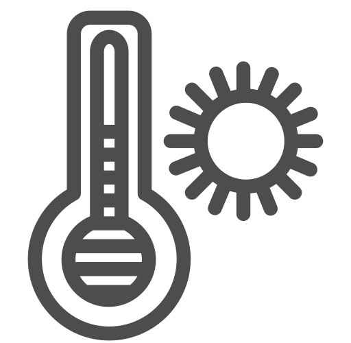 热春天夏天太阳阳光灿烂温度温暖旅行图标集