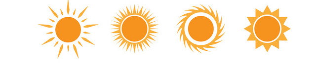太阳矢量图太阳矢量橙色图标