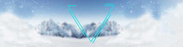 冬天活动BANNER雪山背景
